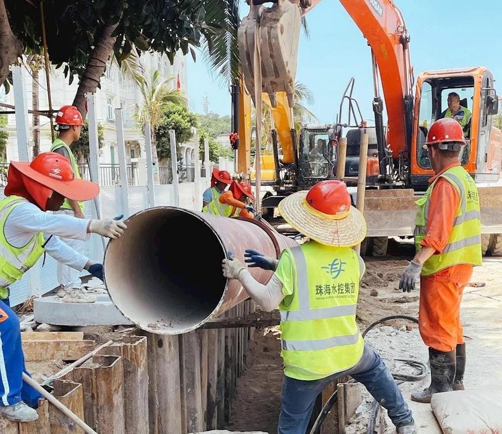 越海开山铸管网!桂山岛雨污管网建设项目提前完工
