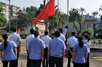 水控集团举行升国旗仪式，庆祝新中国成立70周年！