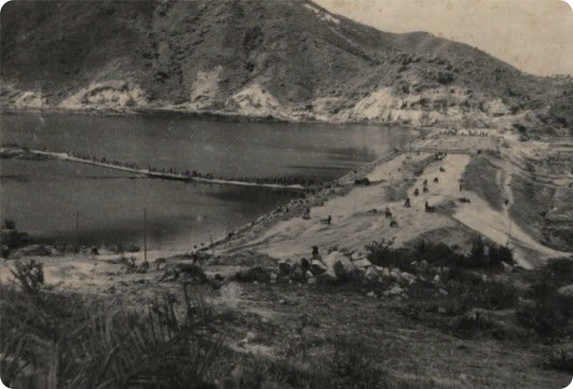 50年代建设中的竹仙洞水库